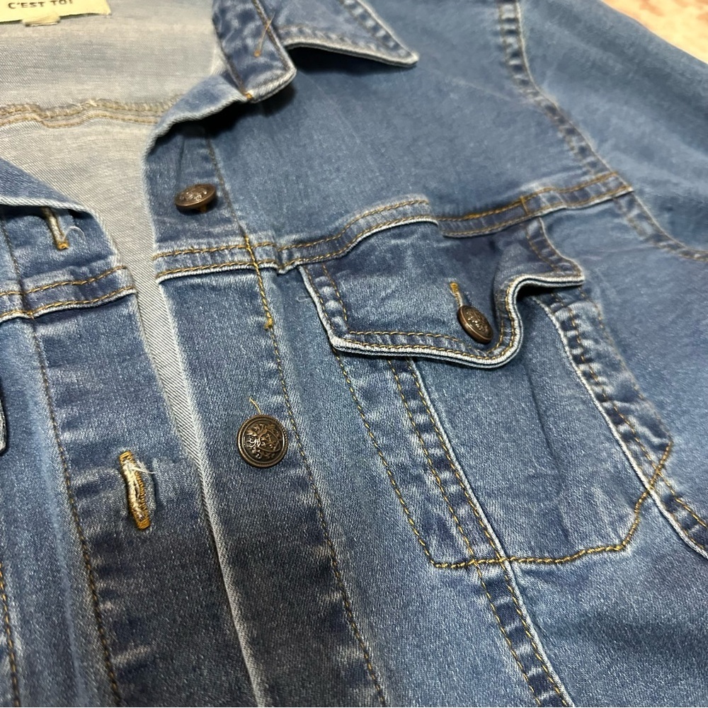 Y2K Long Denim Top by C’est Toi - Picture 3 of 10